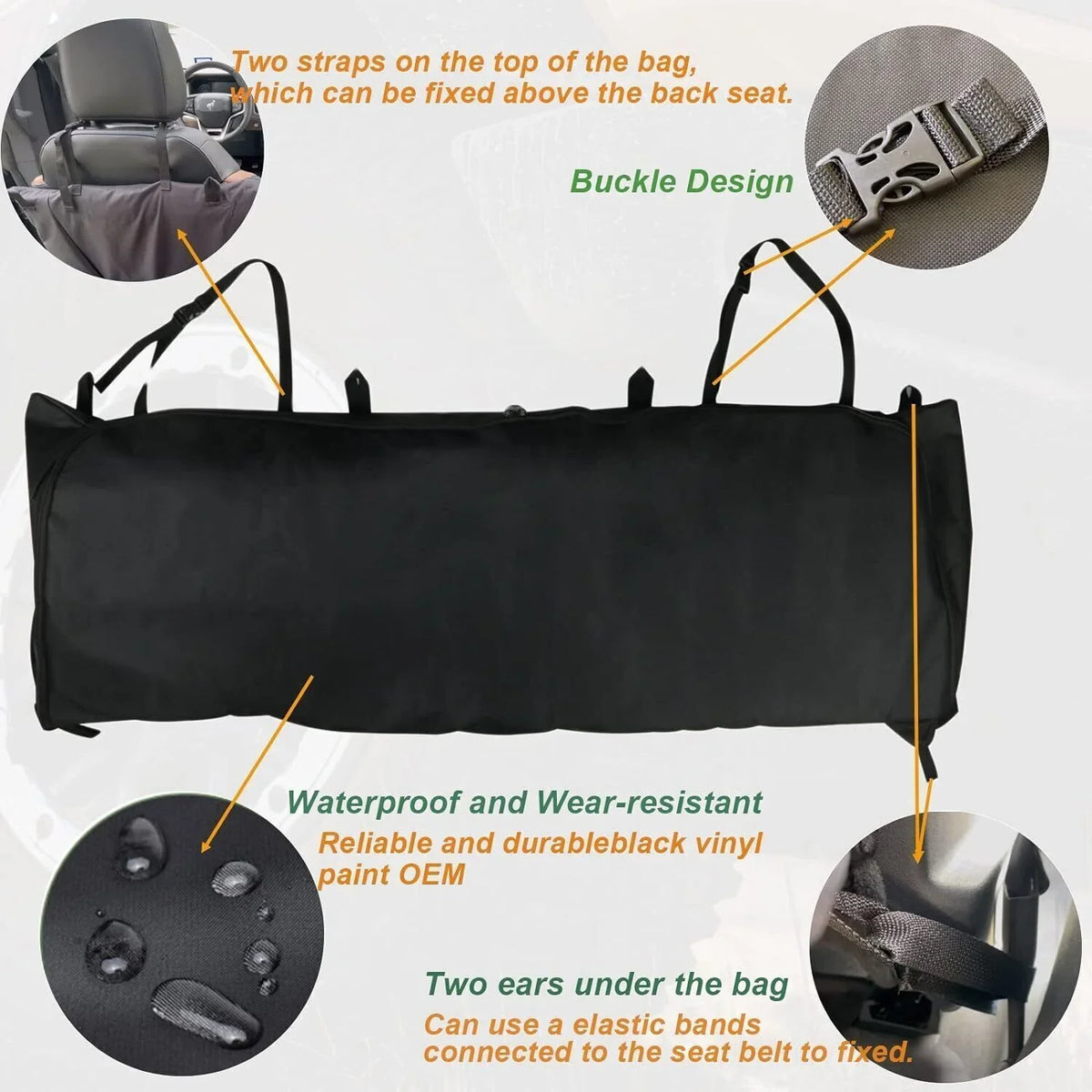 Soft Top Window Storage Bag Panel Organizer For Ford Bronco Accessories 4Door
