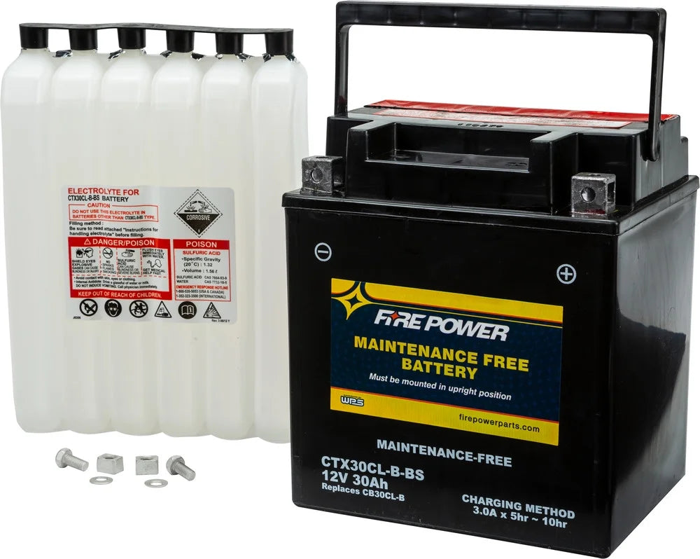 Fire Power Maintenance Free Battery CTX30CL-B-BS Compatible With Sea-Doo GTX LTD 185 2003-2004
