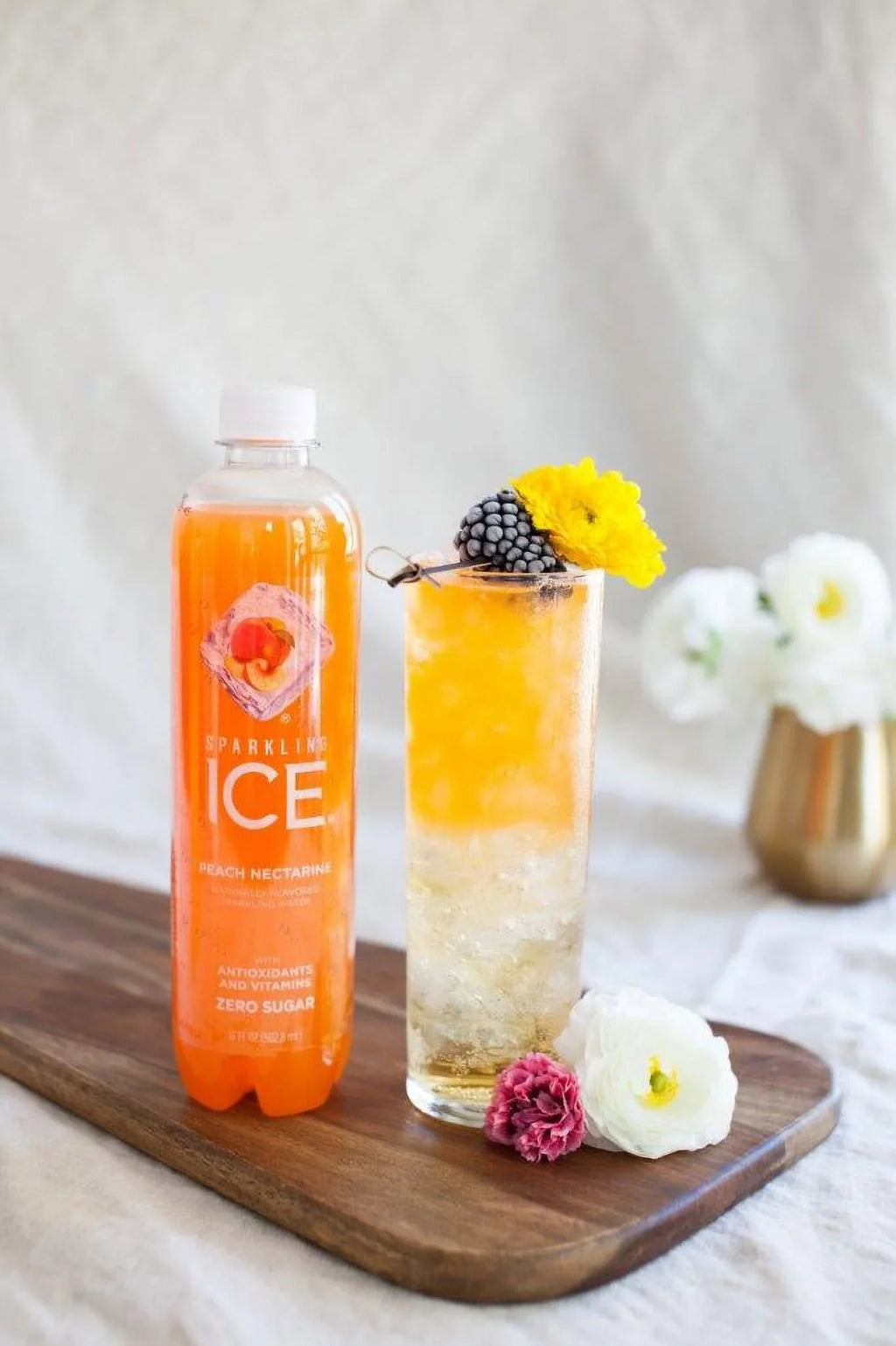 Sparkling Ice® Naturally Flavored Sparkling Liquid Peach Nectarine 17 Fl Oz, (Pack of 12)