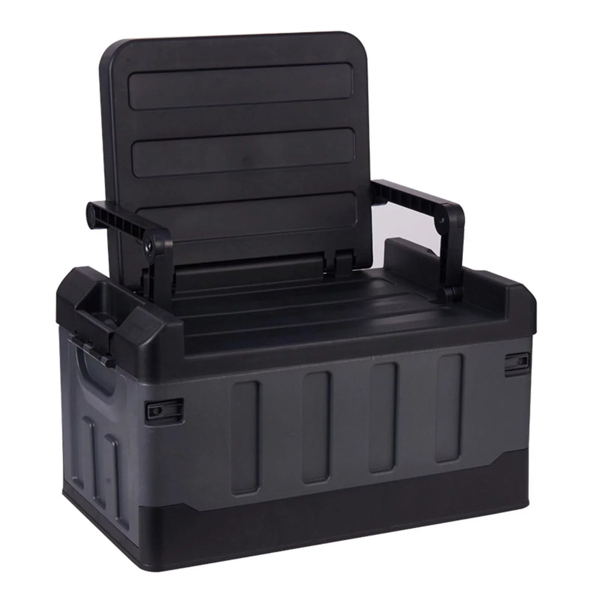 Car Trunk Organizer Crate Car Storage Bins for Sedan Home Office Backpacking Black