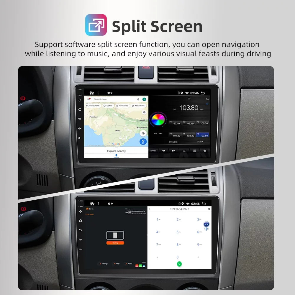 Android 11 Car GPS Navi Carplay Stereo Radio for Ford Escape 2007-2012 with carplay/Auto Backup Camera