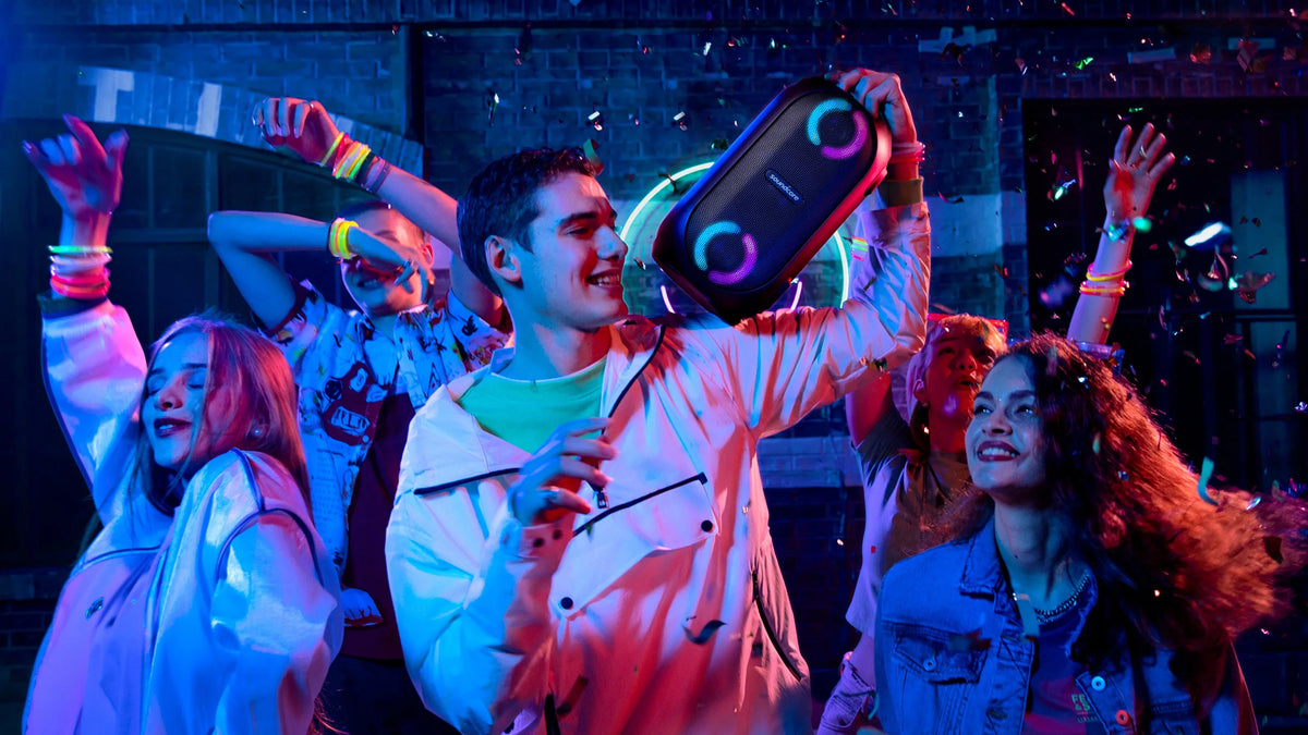 Soundcore by Anker- Rave PartyCast Portable Speaker | 80W | IPX7 Liquid | 18-Hour Playtime | Black | A3390Z12