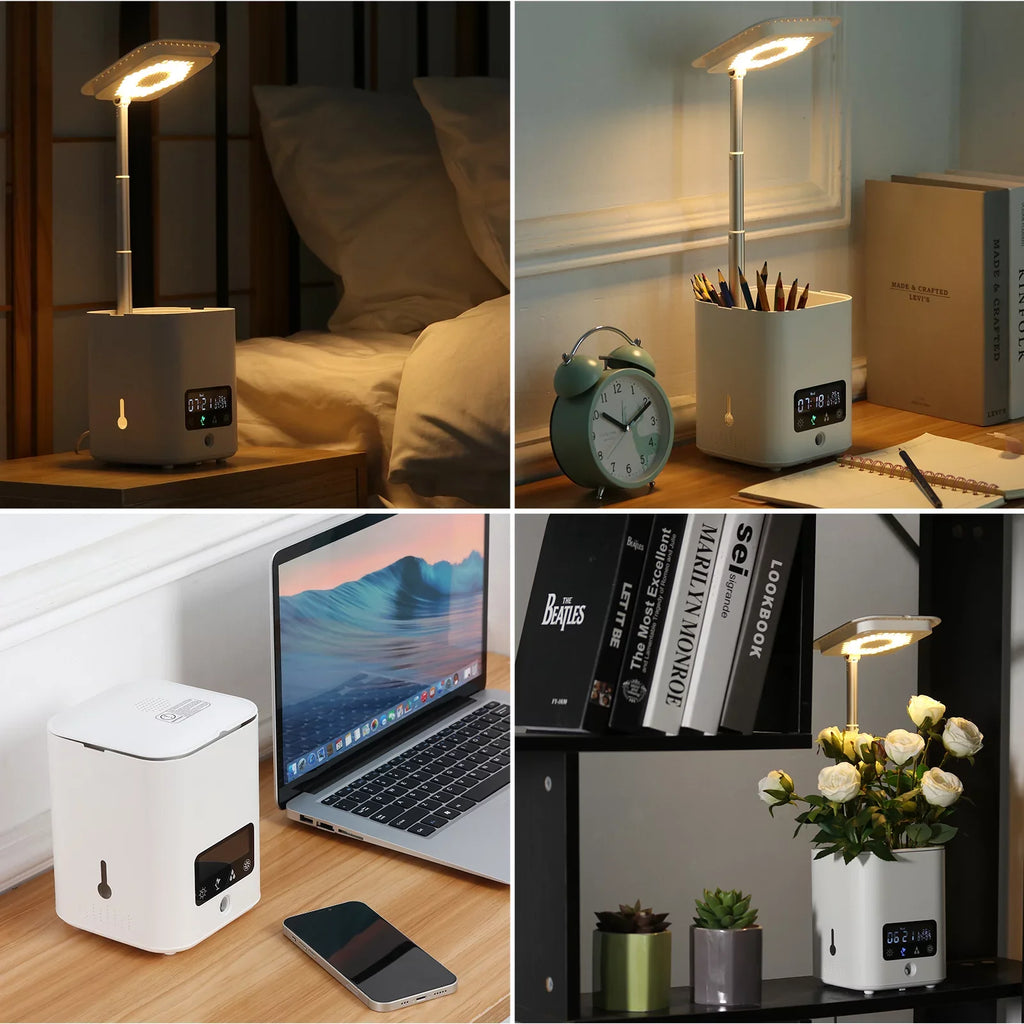 Smart Planter for Indoor Plants Indoor Garden Grow with Table Desk Lamp Humidifier Automatic Hydroponics Kit Planters for Herb Small Plants