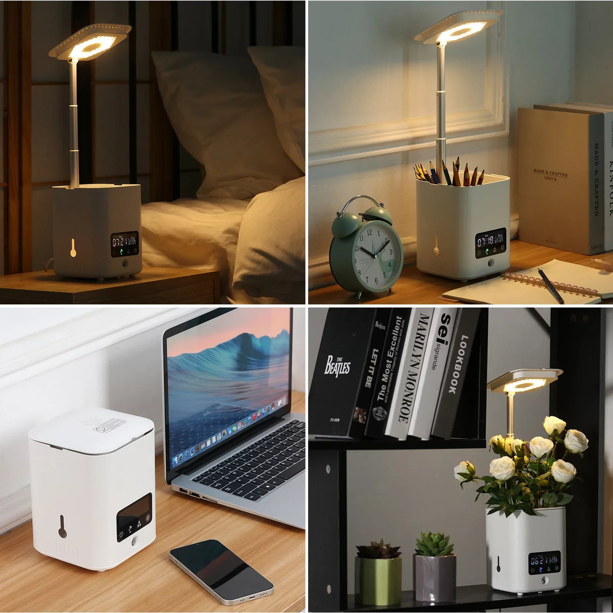 Smart Planter for Indoor Plants Indoor Garden Grow with Table Desk Lamp Humidifier Automatic Hydroponics Kit Planters for Herb Small Plants