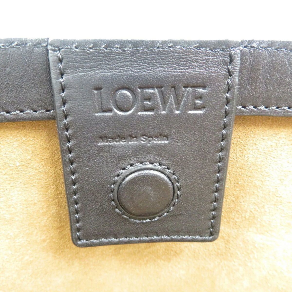 Pre-Owned Loewe Canvas Leather White Pink Black Tote Bag (Good)