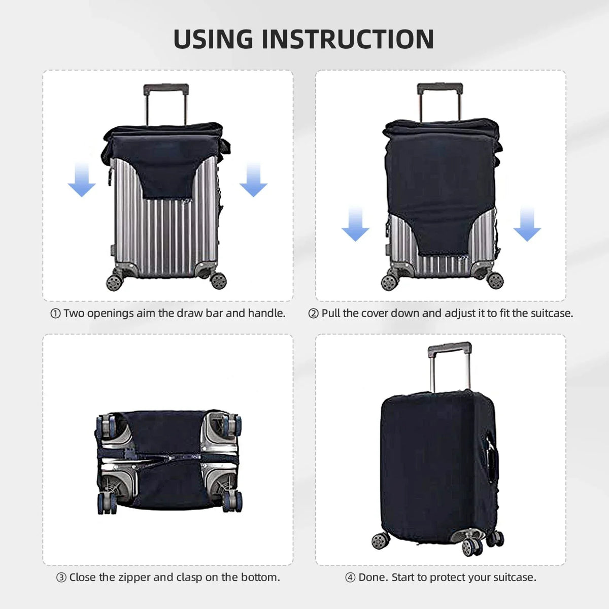 Haiem Panda Cute Pink Hearts Luggage Long-lasting Washable Suitcase Protector With Anti-Scratch Technology - Keep Your Luggage Looking New Medium