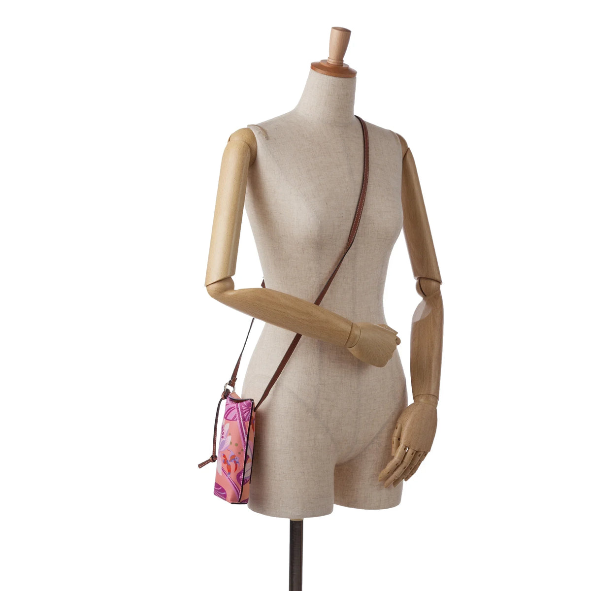 Pre-Owned Authenticated Loewe x Paulas Ibiza Fluid Gate Pocket Crossbody Calf Leather Pink Crossbody Bag Unisex (Good)