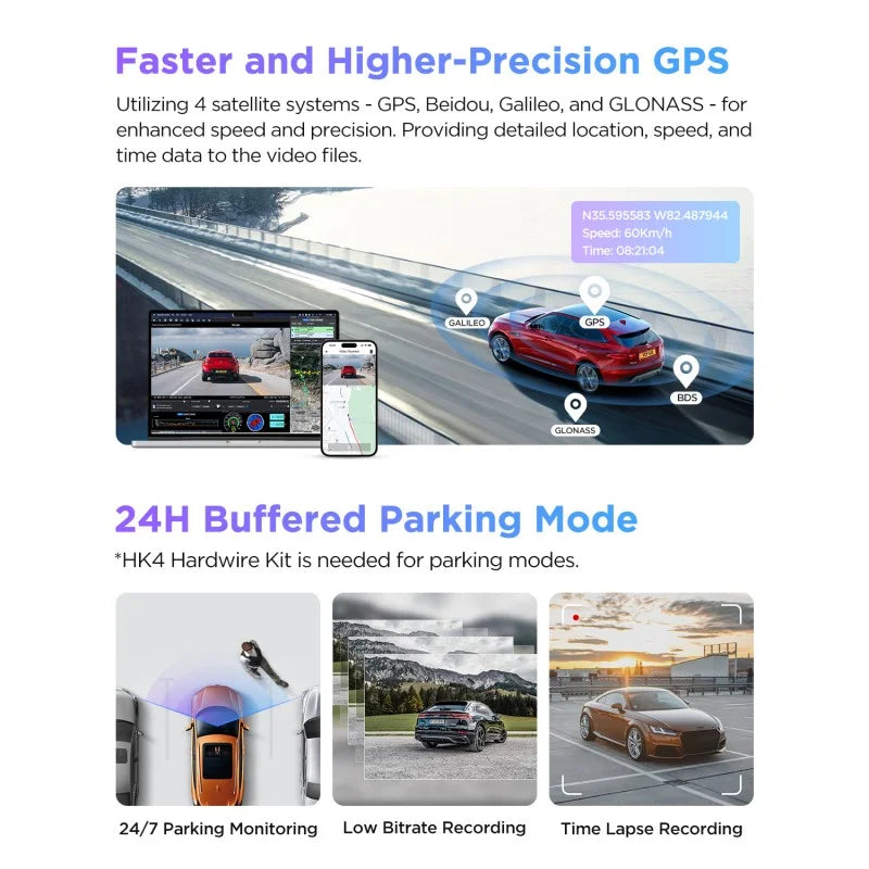 VIOFO A229 PRO 1CH 4K Front Dashcam with WiFi, GPS, and STARVIS 2