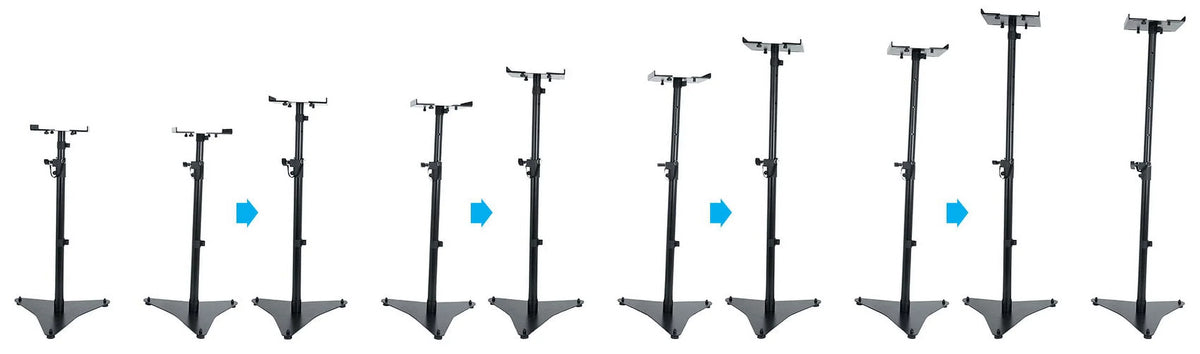 Rockville RVSM5 Pair Studio Monitor Bookshelf Speaker Stands w/Adjustable Height