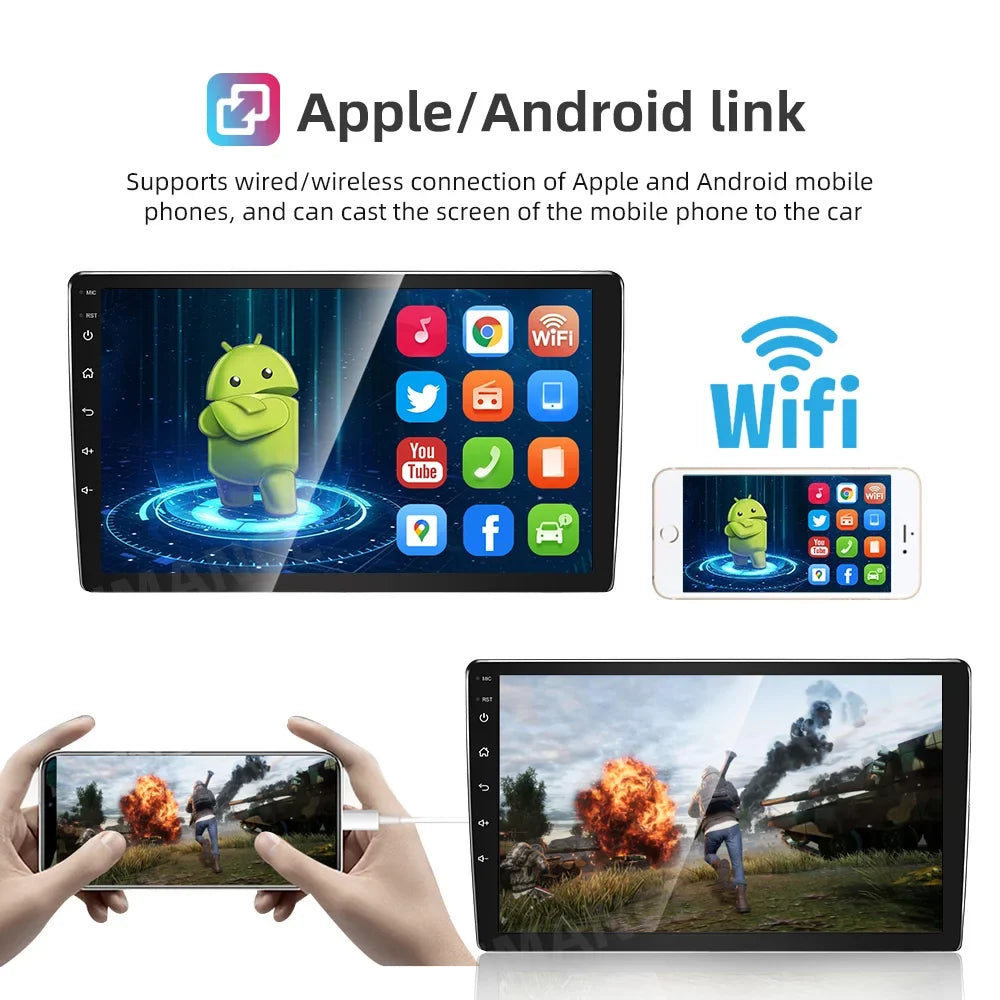 Android 11 Car GPS Navi Carplay Stereo Radio for Ford Escape 2007-2012 with carplay/Auto Backup Camera