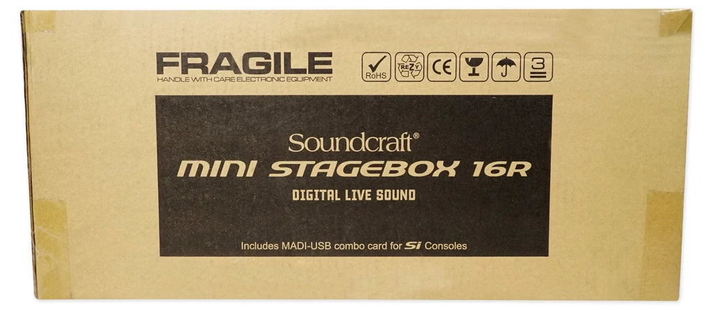 Soundcraft Mini Stagebox 16R MSB16R 16x8+Mackie 8-Ch. Mixer+Samson Headphones