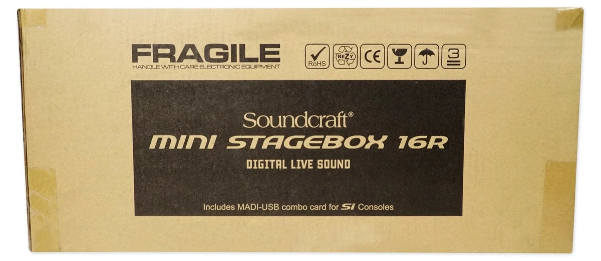Soundcraft Mini Stagebox 16R MSB16R 16x8+Mackie 8-Ch. Mixer+Samson Headphones