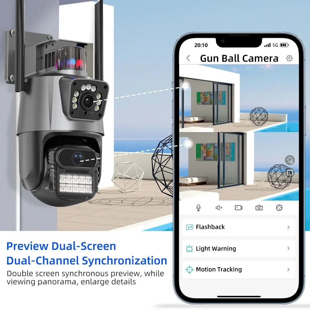 IP66 Outdoor Fluid Camera Real-time Two-Way Audio Enhanced Dual Antenna TF Card Slot 1080P HD