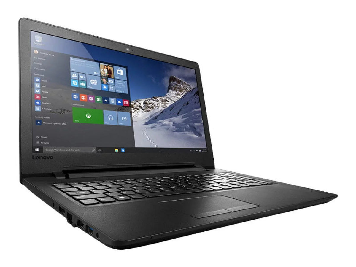 IdeaPad 110-15IBR 80T7 - Celeron - N3060 / up to 2.48 GHz - Win 10 Home 64-bit - HD Graphics 400 - 4 GB RAM - 500 GB HDD - DVD-Writer - 15.6" 1366 x 768 (HD) - Wi-Fi 5 - black - kbd: US