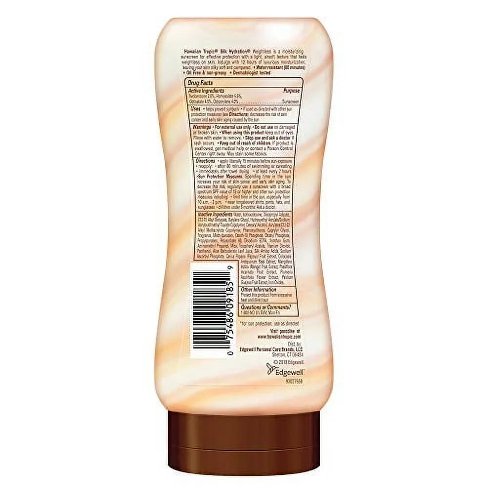 Hawaiian Tropic SPF 30 Broad Spectrum Monitor Silk Hydration Weightless Moisturizing Monitor Lotion, 6 Fl Oz, Twin Pack