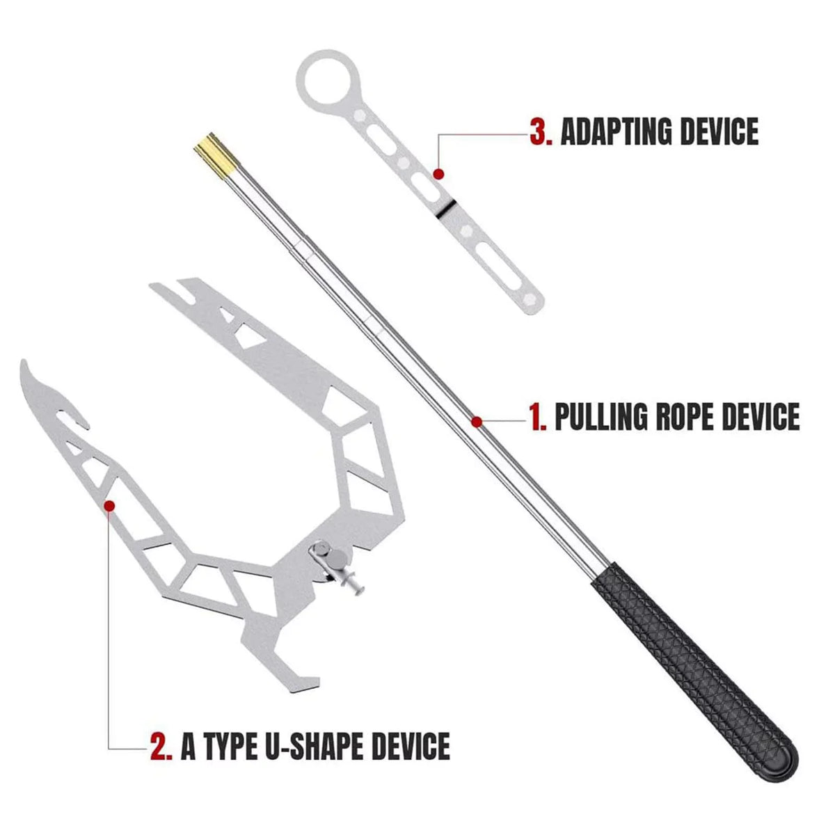 Telescopic Boat Hook Dock Hook Threader suitable for Docking Hook and Moor, Excellent Efficiency