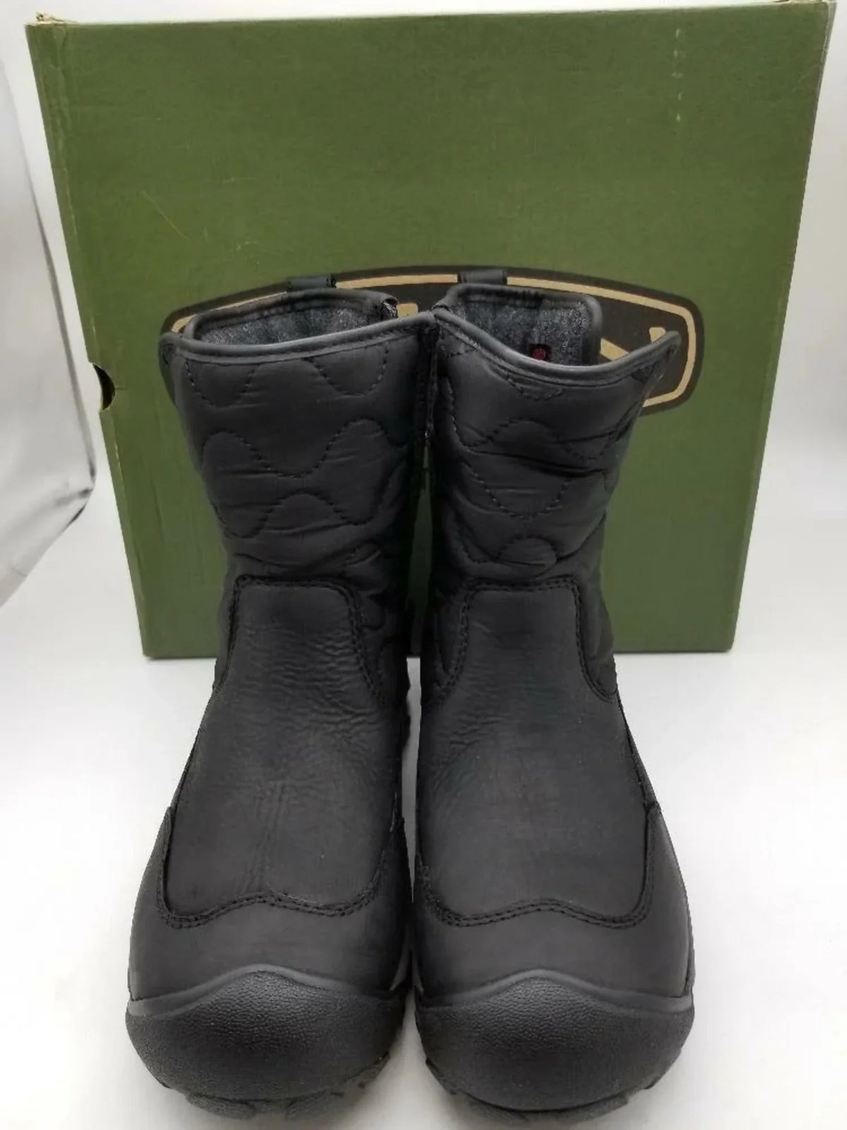 KEEN Women's Betty Boot Pull On Liquid Insulated Snow, Black/Black, 7.5