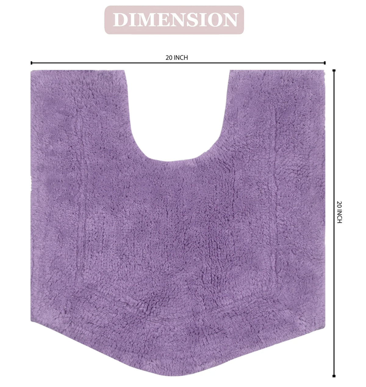 Home Weavers Fluid Collection 100% Cotton Tufted Bath Rug, Extra and Absorbent Bath Rugs, Non-Slip Plush Bath Carpet, Machine Wash Dry, bath rugs for Bathroom Floor, 20" x 20" Contour, Purple Rug