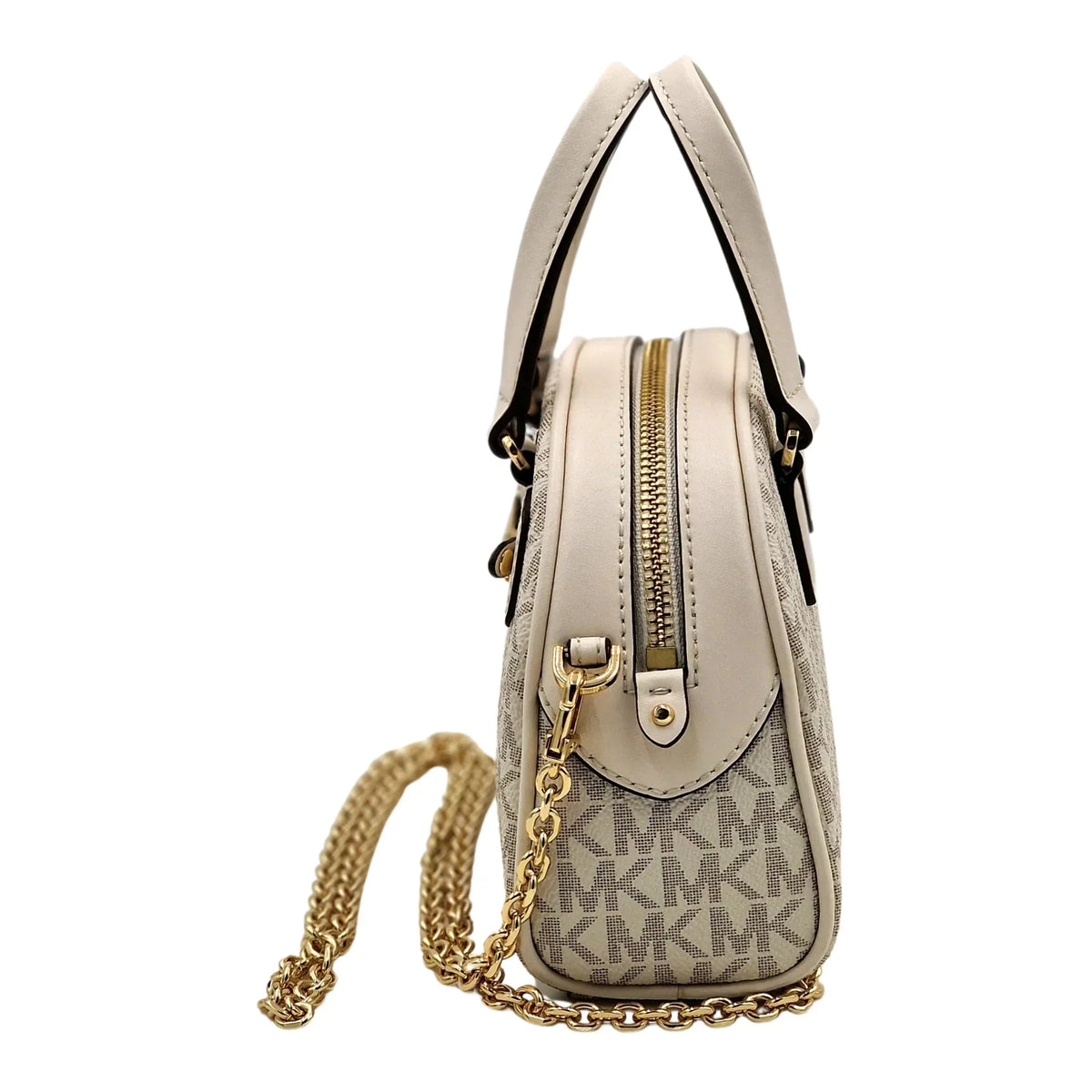 Michael Kors Williamsburg Extra Small Logo Bowling Crossbody Bag - Vanilla