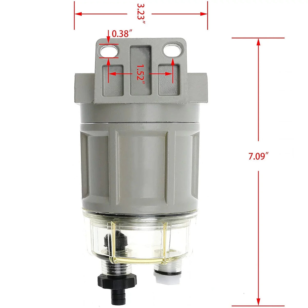 ACA R12H Fuel Filter Fluid Separator For Marine Spin-on 120AT Diesel Fuel Filter Replaces S3240 120AT NPT ZG1/4-19
