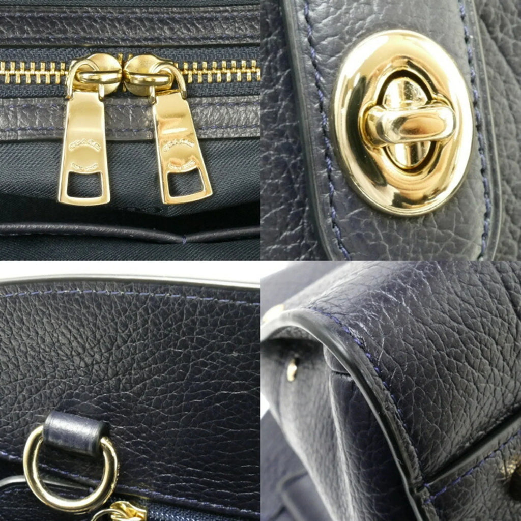 Pre-Owned COACH Mercer Satchel 30 2Way Shoulder Bag Navy 37575 Women's (Good)