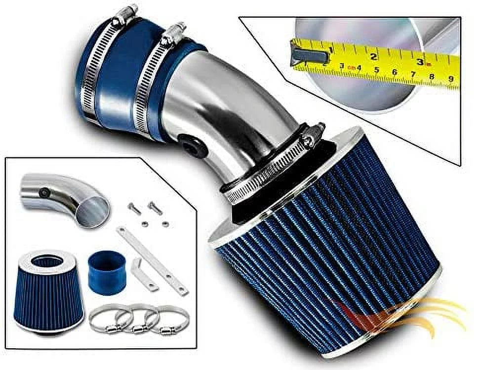 Rtunes Racing Short Ram Air Intake Kit + Filter Combo BLUE Compatible For 98-05 Monte Carlo 3.8L / 00-05 Impala 3.8L â€¦