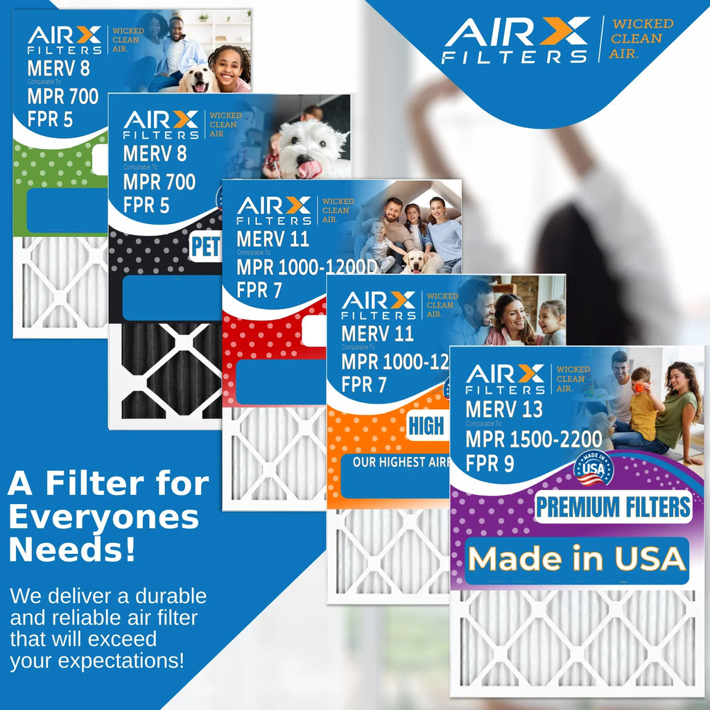 16x20x5 Air Filter MERV 13 Comparable to MPR 1500 - 2200 & FPR 9 Compatible with Lennox X0582 Air Filter 2 Pack by AIRX FILTERS WICKED CLEAN AIR.