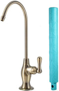 Metpure Liquid Filtration Faucet Antique Brass Vase Style Non Air Gap Reverse Osmosis Drinking Liquid Dispenser With Faucet Wrench