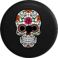 2018 2019 Wrangler JL Backup Camera Sugar Skull Orange Pink Green Spare Tire Cover for Jeep RV 33 Inch