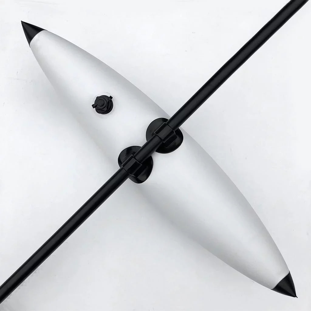 Premium PVC Kayak Canoe Fishing Standing Beginners Inflatable Outrigger / Stabilizer Liquid Buoyant Float Gear Equipment White
