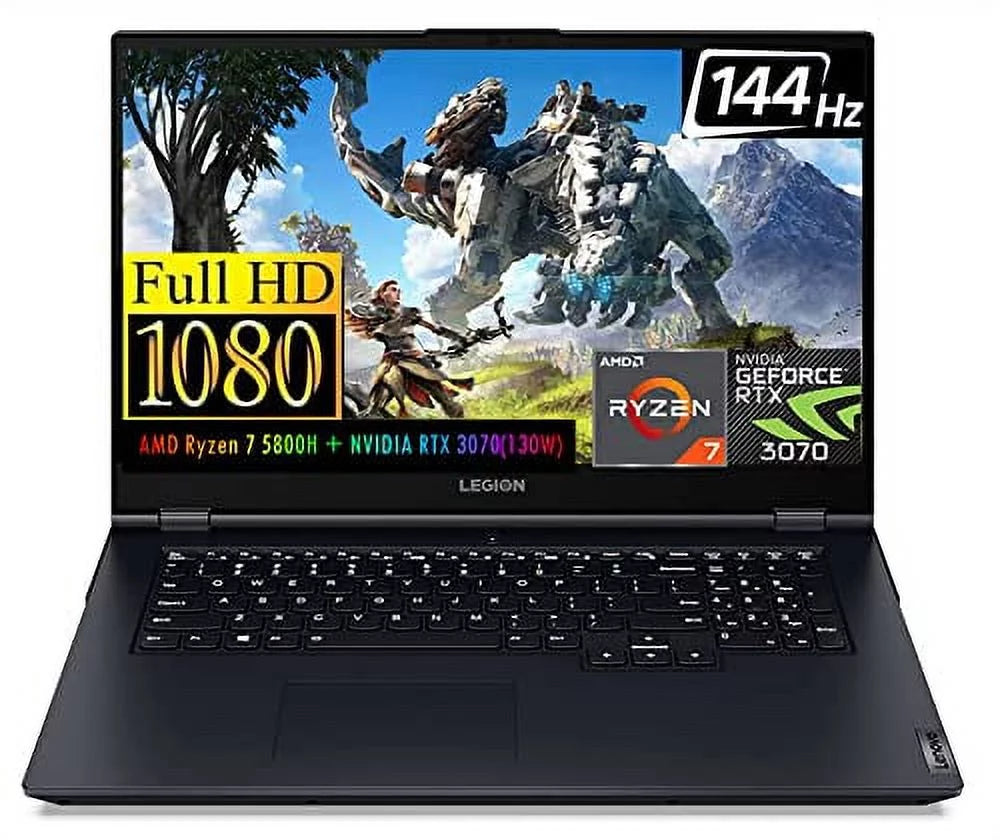 Legion 5 Gen 6 Gaming Mobile pc 17.3" FHD IPS 144Hz Display, Ryzen 7 5800H, NVIDIA GeForce RTX 3070(TGP 130W), Dolby Vision, Type-C, Win 10 Free Upto 11 (16GB RAM | 1TB PCIe SSD)