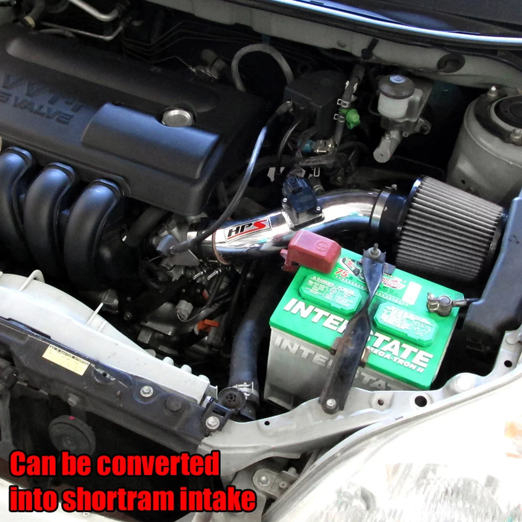 HPS Polish Cold Air Intake Kit (Converts to Shortram) Cool Long Ram CAI 837-513P