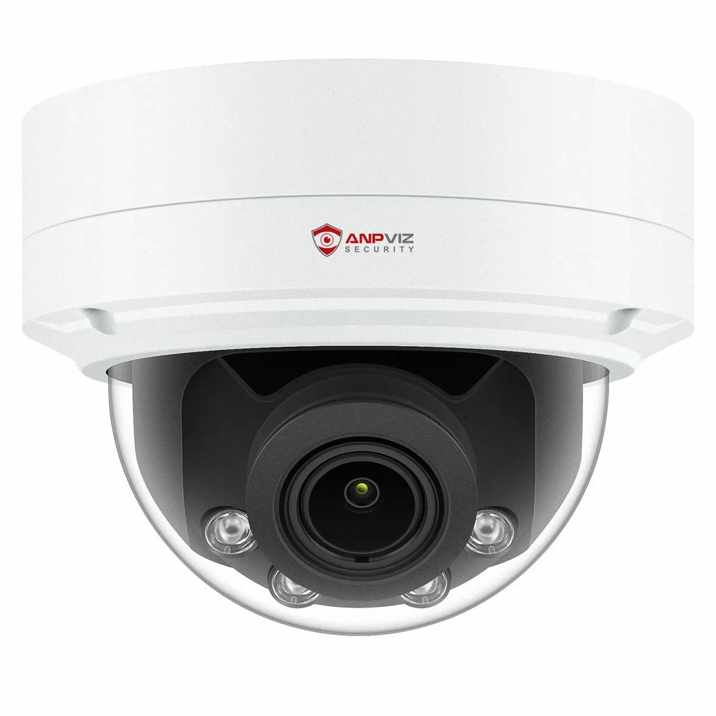 ANPVIZ 8MP IP Camera 4X Zoom Camera Support Human Vehicle Detection 30m IR Distance Built in Mic H.265 IP66