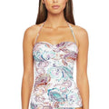 Lauren Ralph Lauren WHITE Captiva Paisley Twist-Front Tankini Swim Top, US 4