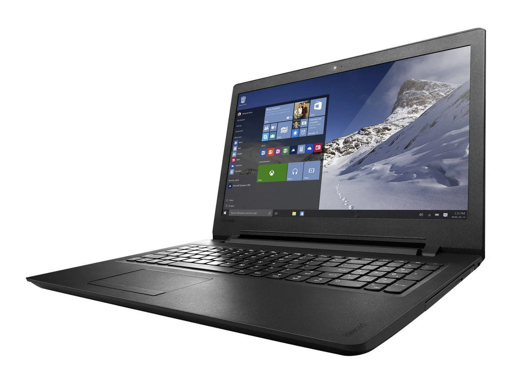 IdeaPad 110-15IBR 80T7 - Celeron - N3060 / up to 2.48 GHz - Win 10 Home 64-bit - HD Graphics 400 - 4 GB RAM - 500 GB HDD - DVD-Writer - 15.6" 1366 x 768 (HD) - Wi-Fi 5 - black - kbd: US