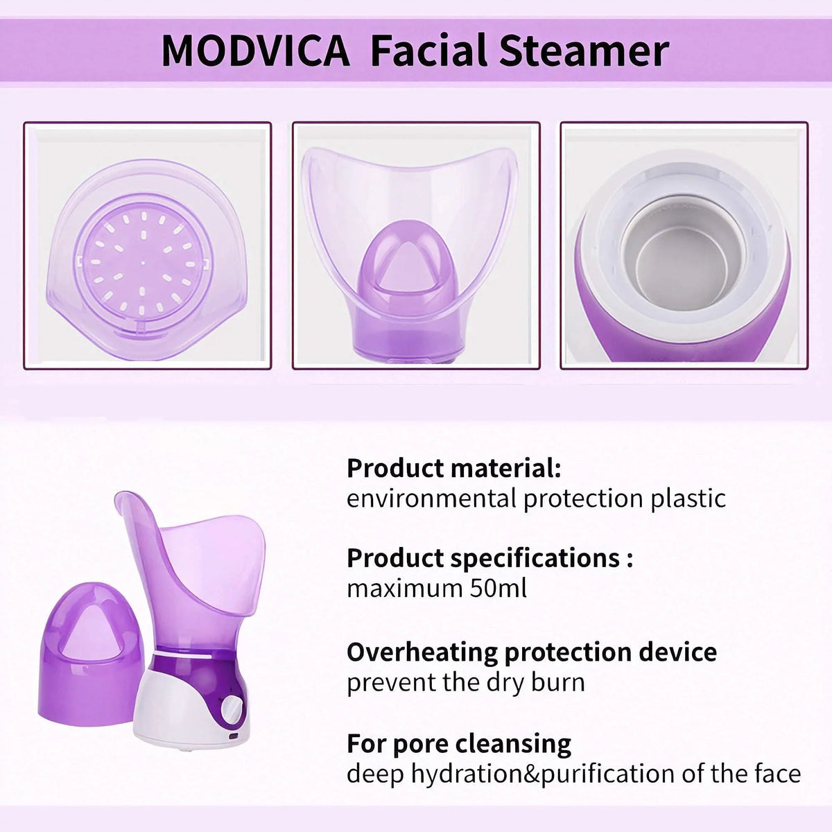 Facial Steamer Deep Clean and Hydrate The Skin Liquid replenishing Sprayer Face humidifier Professional Facial Treatment for Face Personal Sauna Spa