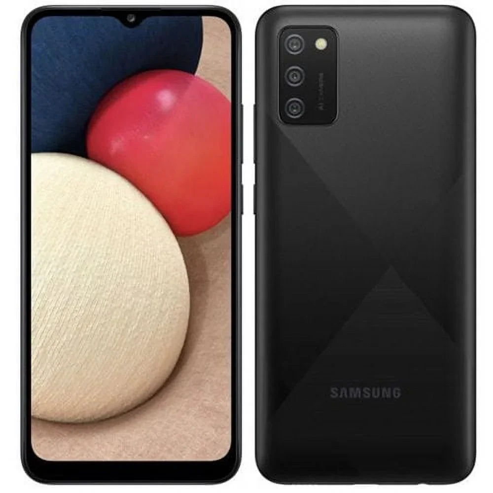 Restored WFMSAS124DGP5P Galaxy A02s, 32GB, Walmart Family Smartphone, Black (Refurbished)