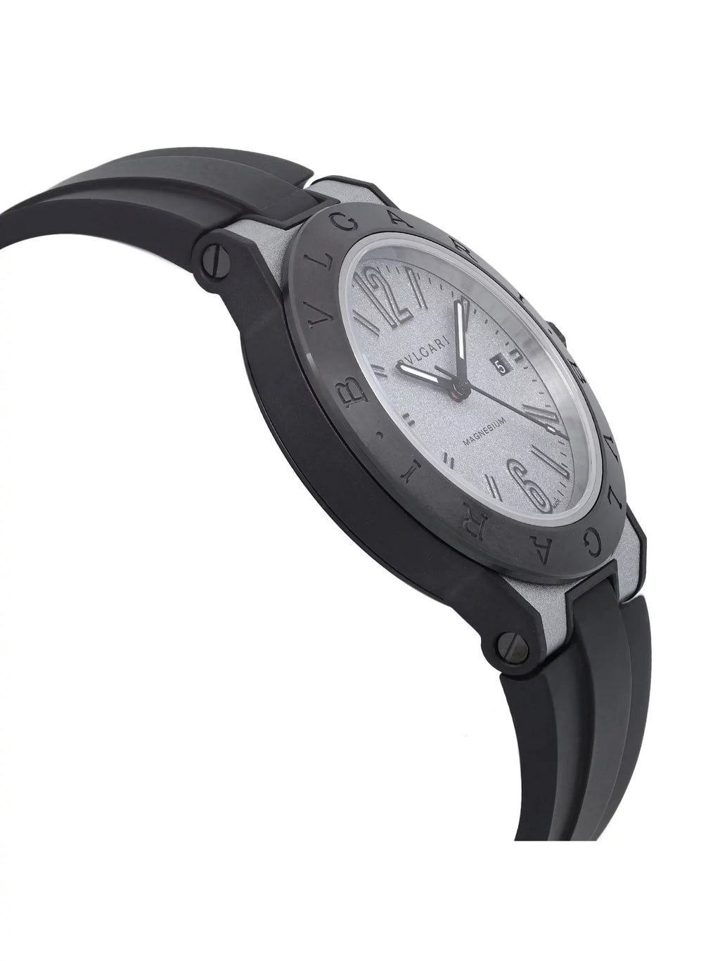 Bvlgari Diagono Magnesium 41mm Ceramic Silver Dial Automatic Mens Watch 102427