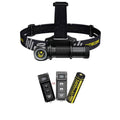 Value Bundle: Nitecore UT32 Dual Emitter Headlamp - (5700K,Cool White) - (3000K,Warm White) with 1x NL1834R USB Rechargeable Battery and TUP Rechargeable Processor Pocket Light (Black or Gray)