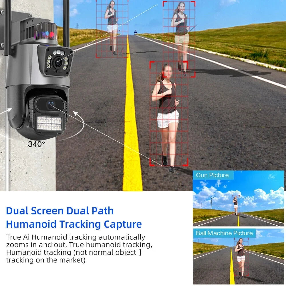 IP66 Outdoor Fluid Camera Real-time Two-Way Audio Enhanced Dual Antenna TF Card Slot 1080P HD