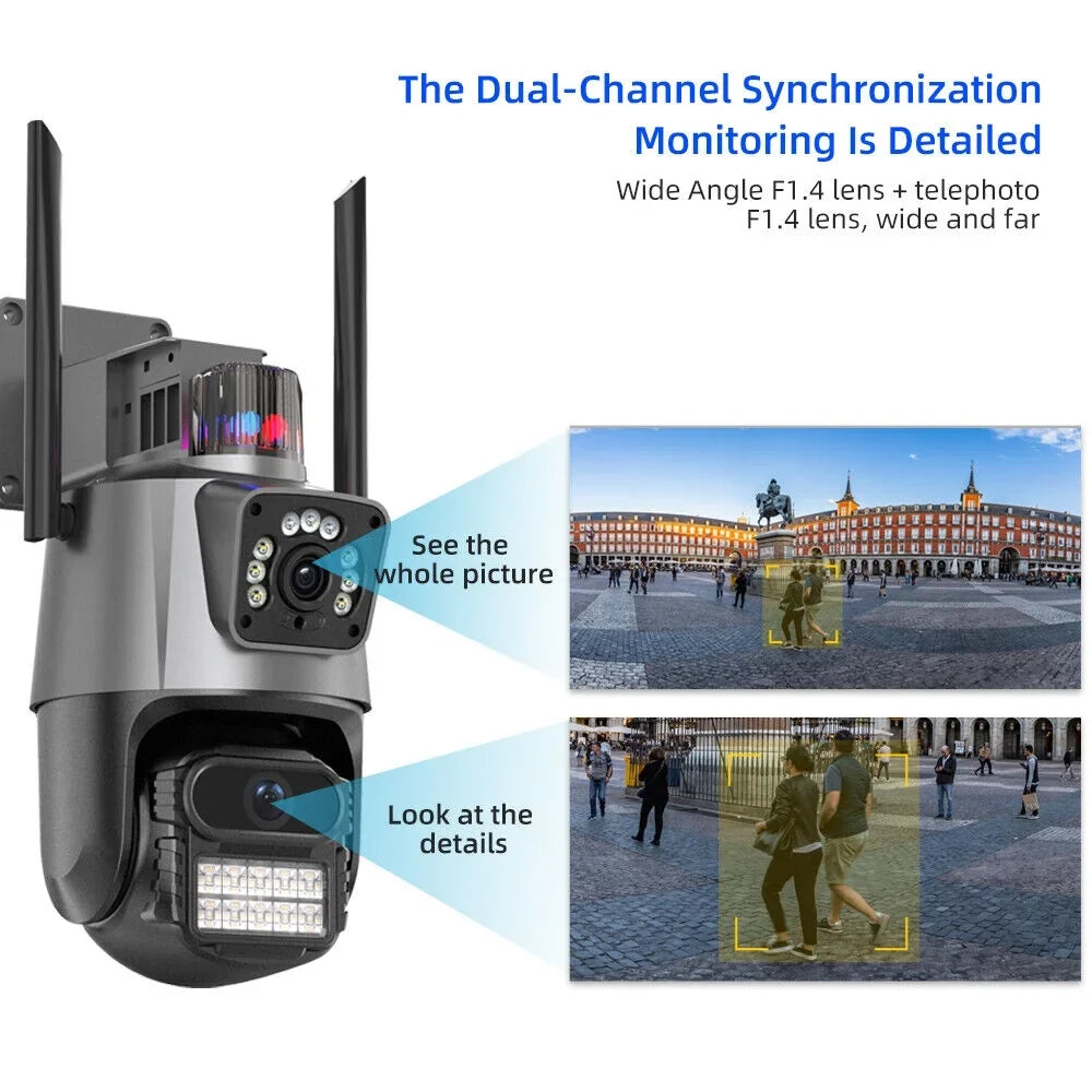 IP66 Outdoor Fluid Camera Real-time Two-Way Audio Enhanced Dual Antenna TF Card Slot 1080P HD
