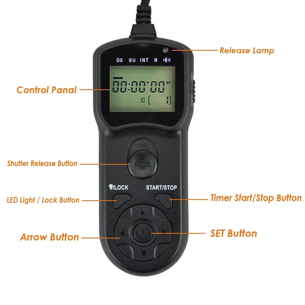 JJC TM-A Intervalometer Timer Remote Shutter Cord for EOS 1D 1D C 1D Mark II III IV II N 1Ds Mark II III 1D X 1D X Mark II 5D Mark II III IV 5DS 5DS R 6D 6D Mark II 7D 7D Mark II 50D EOS R5