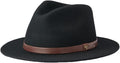 Brixton Messer Fedora Hat, Black, XLarge