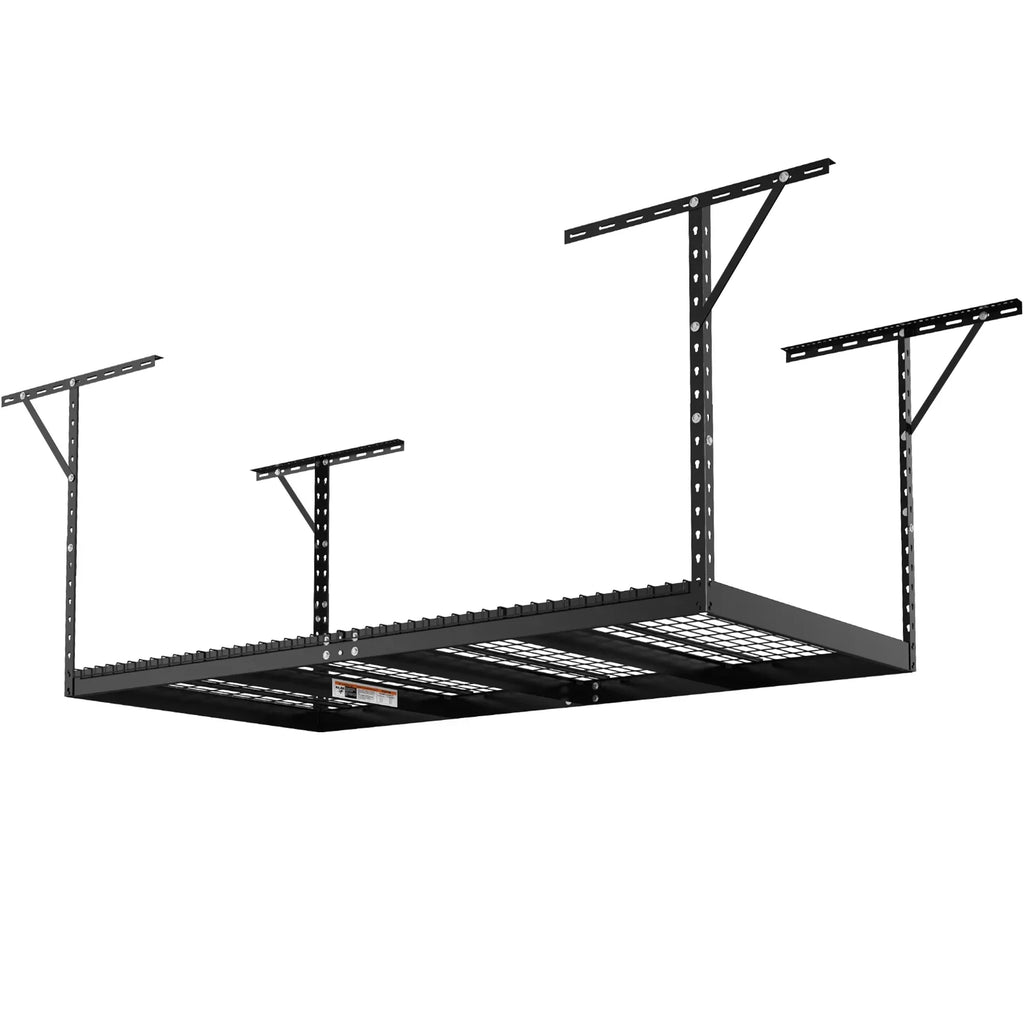 SKYSHALO Overhead Adjustable Garage Storage Rack 48x96" Ceiling Rack 600 lbs Black