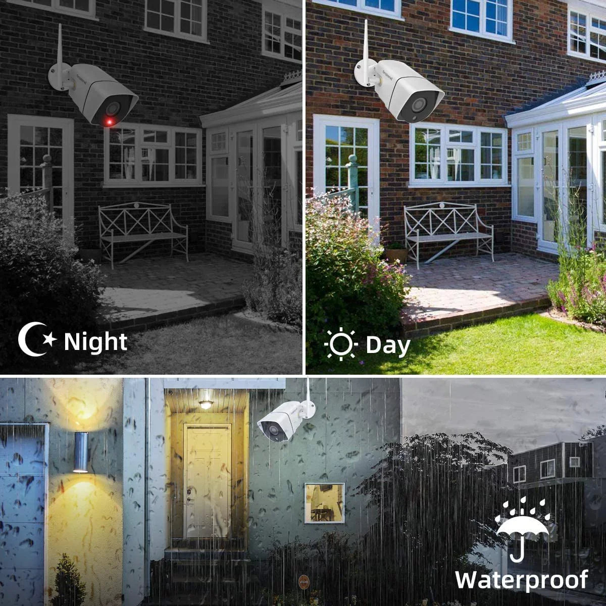 Security Camera System Wireless,Firstrend 1080P 8CH Wireless Home Security Systems with 4pcs 3MP Full HD Cameras 1TB HDD Night Vision Motion Detection Free App for Indoor Outdoor Video Surveillance