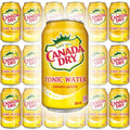 Canada Dry Tonic Liquid 12oz Can (Pack of 18, Total of 216 Oz), All Natural Family Pack Drinks