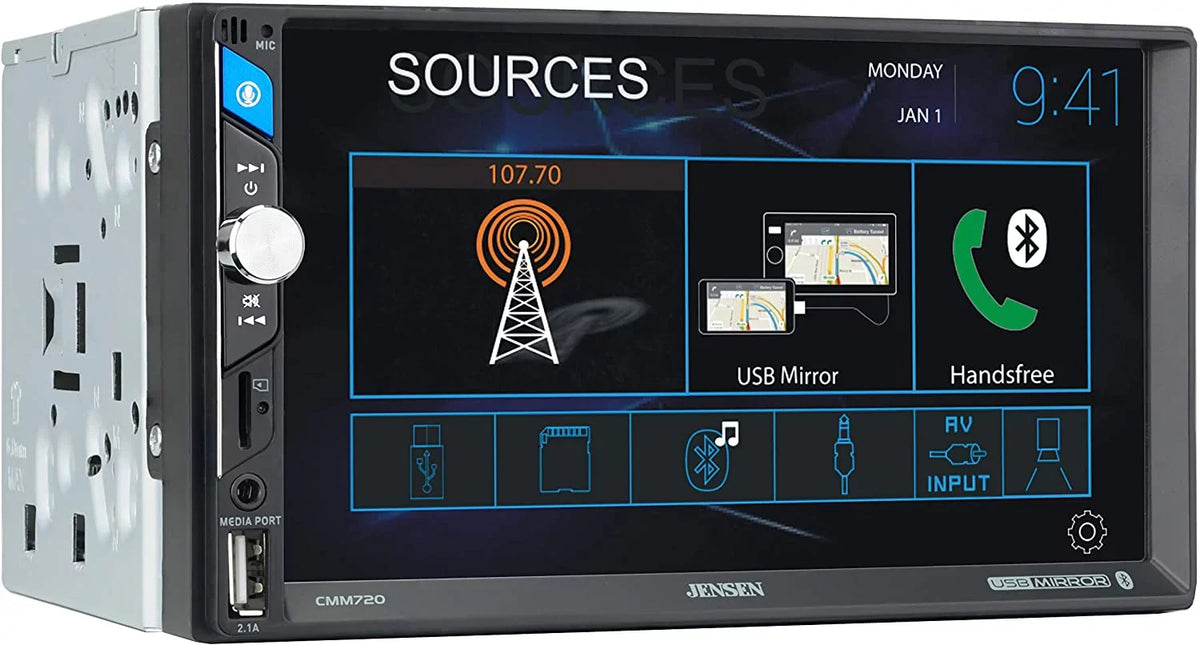FITS 05-07 DODGE MAGNUM CHARGER AM/FM USB/BLUETOOTH DISPLAY CAR RADIO STEREO PKG. INCLUDES VEHICLE SPECIFIC INSTALLATION HARDWARE INCLUDING DASH KIT, WIRE HARNESS, AND ANTENNA ADAPTER WHEN