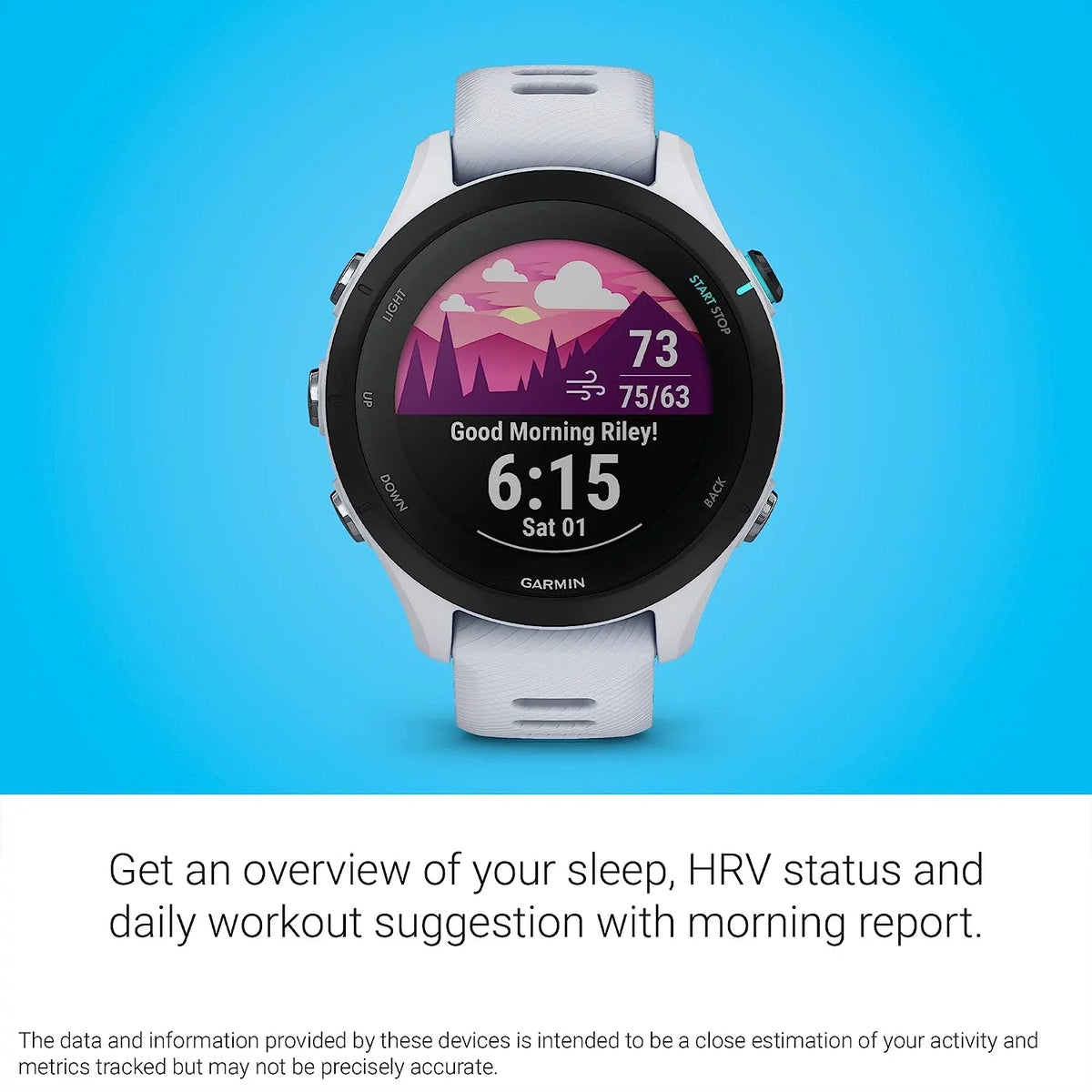 Garmin Forerunner 255S Music, Smaller GPS Running Smartwatch with Music, Advanced Insights, Long-Lasting Battery, Whitestone with Charging Base, USB Car/Wall Adapters & 6Ave Cleaning Kit