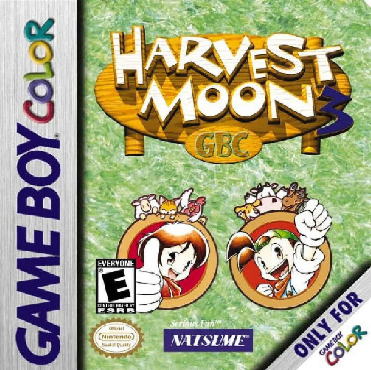 Restored Harvest Moon 3 (Nintendo GameBoy Color, 2001) Farming Game (Refurbished)