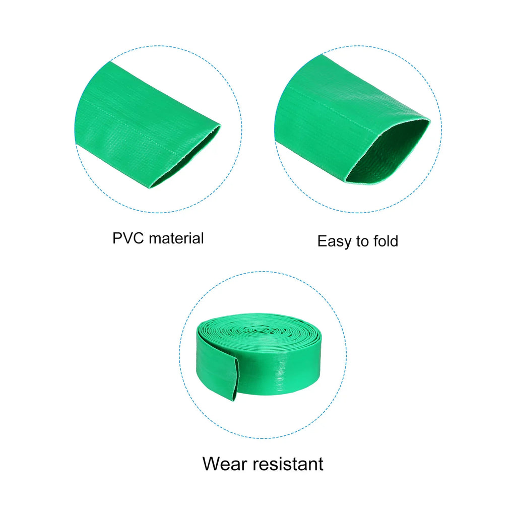 Backwash Hose 65mm Dia 33ft 0.3MPa High Pressure PVC Reinforced Discharge Hoses for Swimming Pool